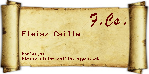 Fleisz Csilla névjegykártya