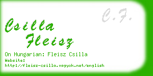 csilla fleisz business card